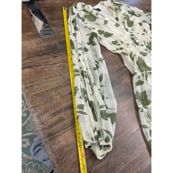 LULUS,Maxi, Sheer, Tiered Layers Prairie Dress,Split Sleeve, Size S, Flowing, - Picture 10 of 15